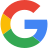 Google Icon a G with rainbow colors.